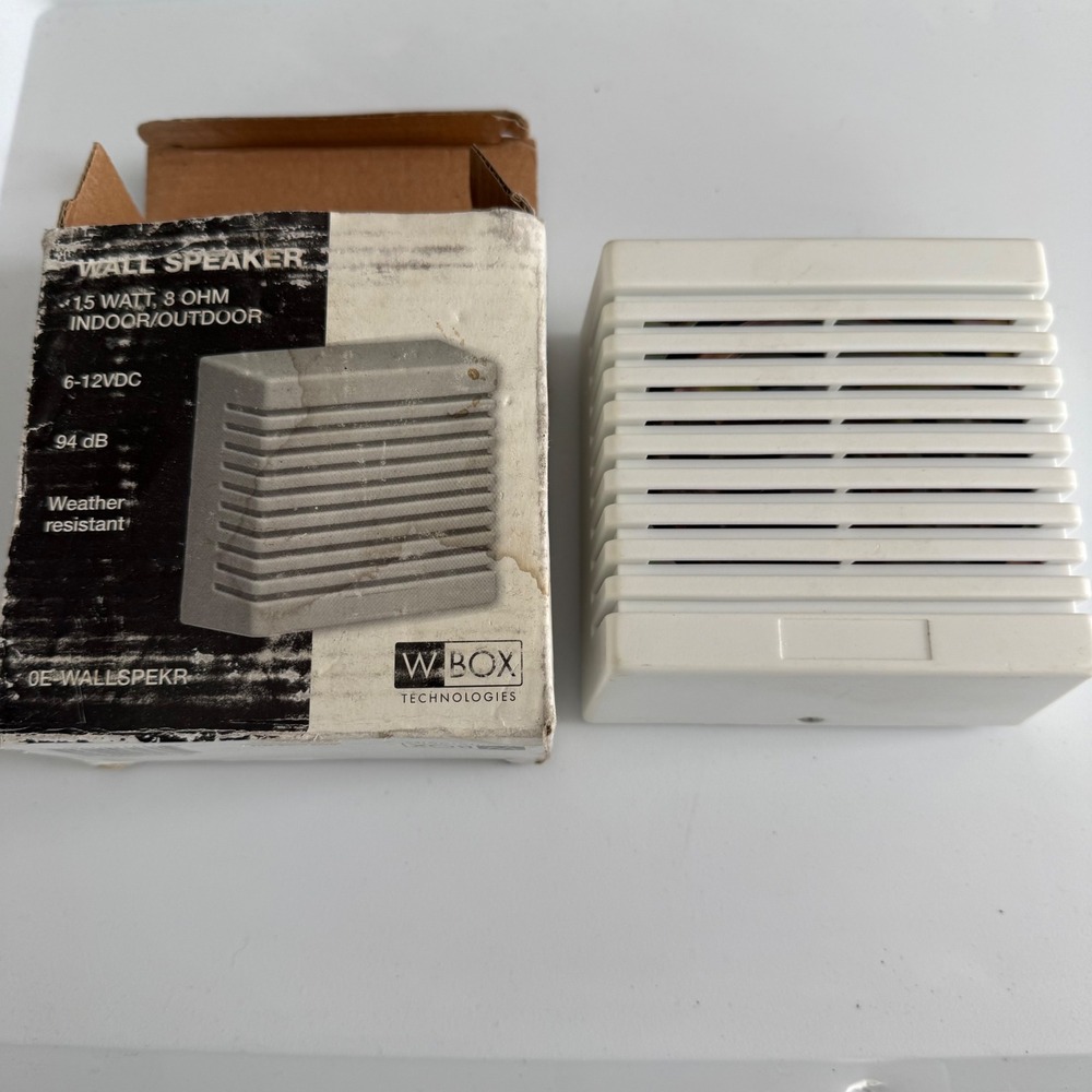 W Box Technologies OE-WALLSPEKR 15W 8 Ohm Indoor Outdoor Wall Speaker‎ White